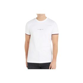 Tommy Hilfiger MW0MW32584YBR Bisiklet Yaka Beyaz Erkek T-Shirt