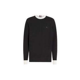Tommy Hilfiger MW0MW33511 Siyah Bisiklet Yaka Slim Fit Erkek Kazak