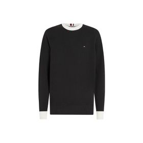 Tommy Hilfiger MW0MW33511 Siyah Bisiklet Yaka Slim Fit Erkek Kazak