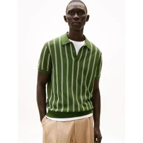Tommy Hilfiger MW0MW41949 Knitted Vertical Stripe Ss Erkek Polo Tişört