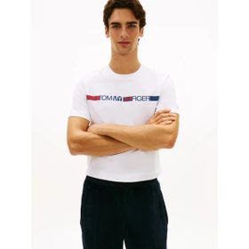 Tommy Hilfiger MW0MW42368 Brand Love Stripe Erkek Tişört