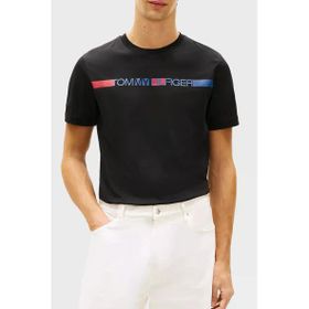 Tommy Hilfiger MW0MW42368 Brand Love Stripe Erkek Tişört