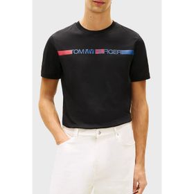 Tommy Hilfiger MW0MW42368 Brand Love Stripe Erkek Tişört