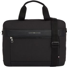 Tommy Hilfiger TH CASUAL SLIM COMPUTER BAG 30x40x10 cm Siyah Erkek Fermuarlı Laptop Çantası