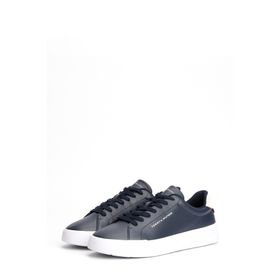 Tommy Hilfiger Th Court Lth Detail Ess Lacivert Erkek Klasik Sneaker