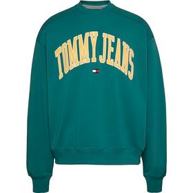 Tommy Hilfiger Tjm Boxy Pop Varsity Crew Mavi Erkek Sweatshirt