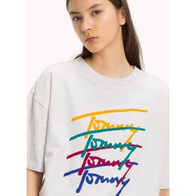 Tommy Hilfiger Tjm Camo Ground Logo Tee Beyaz White Ybr Erkek Üst Ve T-Shirt