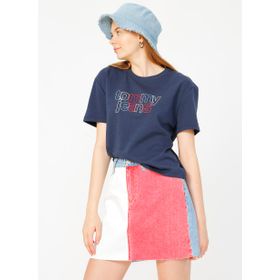 Tommy Hilfiger Tjm Camo Ground Logo Tee Beyaz White Ybr Erkek Üst Ve T-Shirt