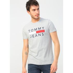 Tommy Hilfiger Tjm Camo Ground Logo Tee Beyaz White Ybr Erkek Üst Ve T-Shirt