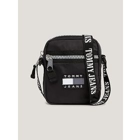 Tommy Hilfiger TJM HERITAGE REPORTER 16x14x4 cm Siyah Erkek Fermuarlı Postacı Çantası