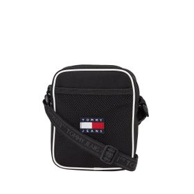 Tommy Hilfiger TJM HERITAGE REPORTER 16x14x4 cm Siyah Erkek Fermuarlı Postacı Çantası