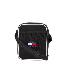 Tommy Hilfiger TJM HERITAGE REPORTER 16x14x4 cm Siyah Erkek Fermuarlı Postacı Çantası