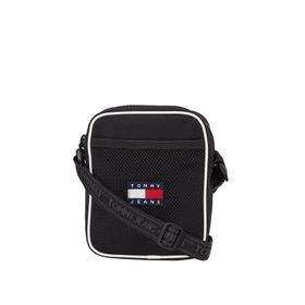 Tommy Hilfiger TJM HERITAGE REPORTER 16x14x4 cm Siyah Erkek Fermuarlı Postacı Çantası