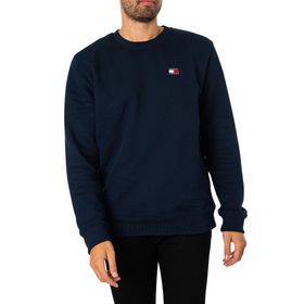 Tommy Hilfiger TJM Reg Badge Crew Ext Mavi Erkek Sweatshirt