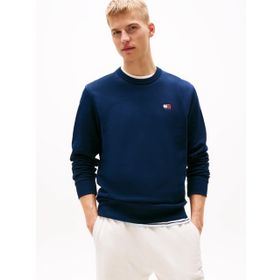 Tommy Hilfiger TJM Reg Badge Crew Ext Mavi Erkek Sweatshirt