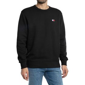 Tommy Hilfiger TJM Reg Badge Crew Ext Siyah Erkek Sweatshirt