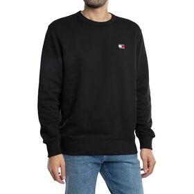 Tommy Hilfiger TJM Reg Badge Crew Ext Siyah Erkek Sweatshirt