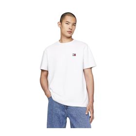 Tommy Hilfiger TJM Reg Badge Tee Ext Beyaz Erkek T-shirt