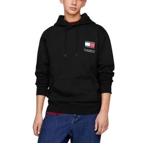 Tommy Hilfiger TJM Reg Essential Flag Hood EXT Siyah Erkek Sweatshirt