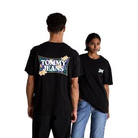 Tommy Hilfiger Tjm Reg Flower Power Tee Siyah Erkek T-shirt