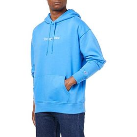 Tommy Hilfiger Tjm Reg Linear Hoodie Mavi Erkek Sweatshirt