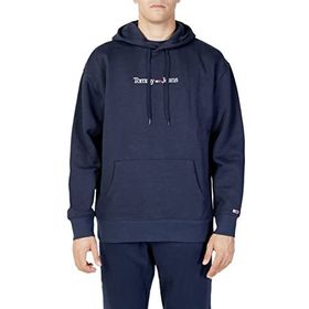Tommy Hilfiger Tjm Reg Linear Hoodie Mavi Erkek Sweatshirt