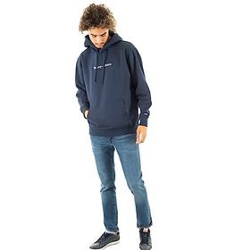 Tommy Hilfiger Tjm Reg Linear Hoodie Mavi Erkek Sweatshirt