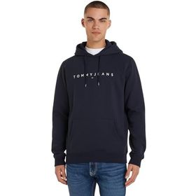 Tommy Hilfiger Tjm Reg Linear Hoodie Mavi Erkek Sweatshirt