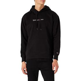 Tommy Hilfiger TJM Reg Linear Hoodie Siyah Erkek Sweatshirt