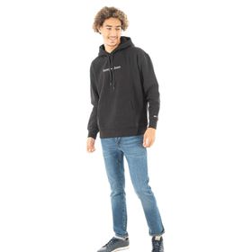 Tommy Hilfiger TJM Reg Linear Hoodie Siyah Erkek Sweatshirt