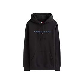 Tommy Hilfiger TJM Reg Linear Logo Hoodie EXT Siyah Erkek Sweatshirt