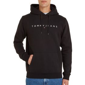 Tommy Hilfiger TJM Reg Linear Logo Hoodie EXT Siyah Erkek Sweatshirt