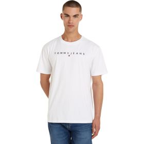 Tommy Hilfiger TJM REG Linear Logo Tee Ext Beyaz Erkek T-shirt