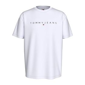 Tommy Hilfiger TJM REG Linear Logo Tee Ext Beyaz Erkek T-shirt