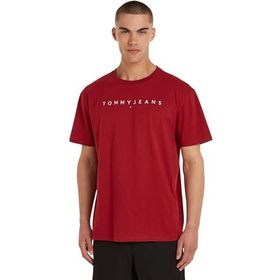 Tommy Hilfiger TJM Reg Linear Logo Tee Ext Kırmızı Erkek T-shirt
