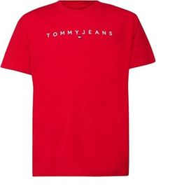 Tommy Hilfiger TJM Reg Linear Logo Tee Ext Kırmızı Erkek T-shirt