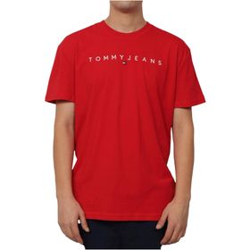 Tommy Hilfiger TJM Reg Linear Logo Tee Ext Kırmızı Erkek T-shirt