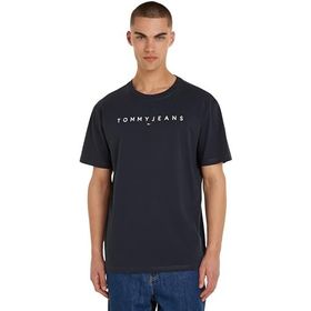 Tommy Hilfiger TJM Reg Linear Logo Tee Ext Mavi Erkek T-shirt