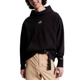 Tommy Hilfiger TJM RLX Signature Hoodie Siyah Erkek Sweatshirt