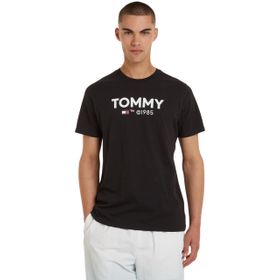 Tommy Hilfiger TJM Slim Essential Tommy Tee Siyah Erkek T-shirt