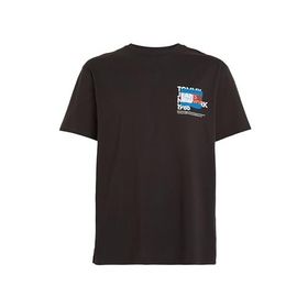 Tommy Hilfiger TJM Tommy Ny Graffiti Flag Tee Siyah Erkek T-shirt