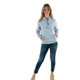 Tommy Hilfiger TJW BXY Badge Hoodie EXT Mavi Kadın Sweatshirt