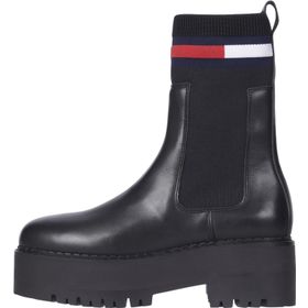 Tommy Hilfiger TJW Flatform Chelsea Sock Siyah Kadın Bot