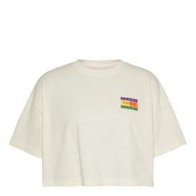 Tommy Hilfiger Tjw Ovs Crp Summer Flag Tee Beyaz Kadın T-shirt