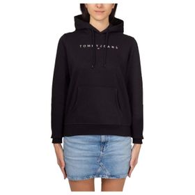 Tommy Hilfiger TJW Reg Linear Hoodie Siyah Kadın Sweatshirt