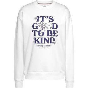 Tommy Hilfiger Tjw Rlx Novelty 1 Crew Beyaz Kadın Sweatshirt