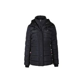 Tommy Hilfiger TW2MP121-BLACK Puffer Siyah Kapüşonlu Kadın Mont