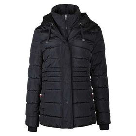 Tommy Hilfiger TW2MP121-BLACK Puffer Siyah Kapüşonlu Kadın Mont