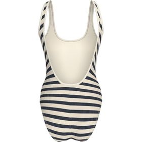 Tommy Hilfiger Uw0Uw05894 One Pıece Kadın Beyaz Mayo