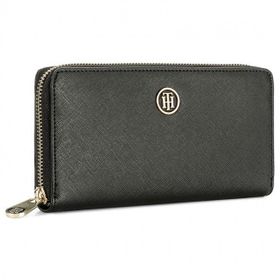 Tommy Hilfiger W04281-002 Siyah Honey Large ZA Kadın Cüzdan